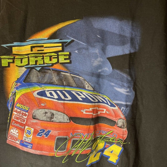 Vintage 1999 Jeff Gordon G Force Double Sided Shirt NASCAR Racing 90s Mens L - Picture 5 of 6